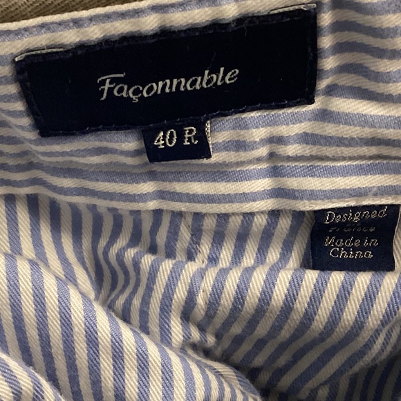 Faconnable Cadet brown cotton cuffed chinos - Picture 9 of 9